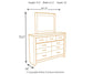 Zelen Full Panel Headboard with Mirrored Dresser Rent Wise Rent To Own Jacksonville, Florida