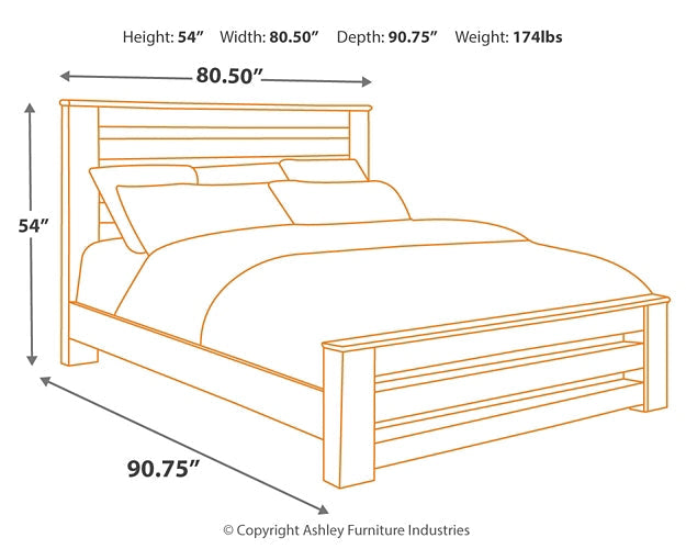 Zelen King Panel Bed with Mirrored Dresser and Chest Rent Wise Rent To Own Jacksonville, Florida