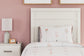 Stelsie  Panel Bed With Mirrored Dresser