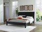 Danziar  Panel Bed With Mirrored Dresser And Nightstand