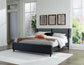 Danziar  Panel Bed With Mirrored Dresser, Chest And Nightstand