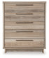 Hasbrick  Panel Headboard With Mirrored Dresser, Chest And 2 Nightstands