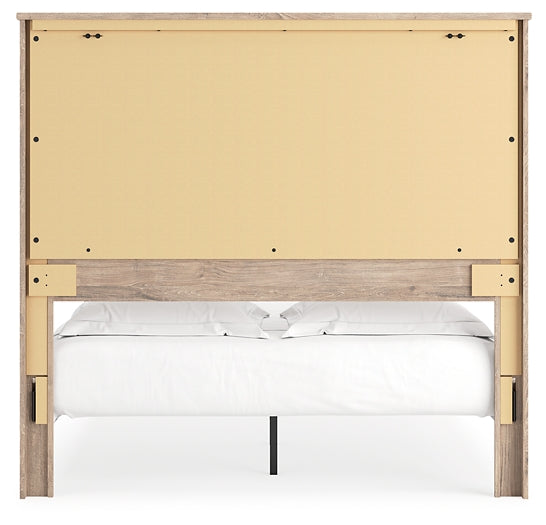 Senniberg  Panel Bed With Mirrored Dresser And Nightstand