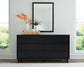 Danziar  Panel Bed With Mirrored Dresser, Chest And 2 Nightstands