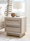 Hasbrick  Panel Bed With Mirrored Dresser And Nightstand