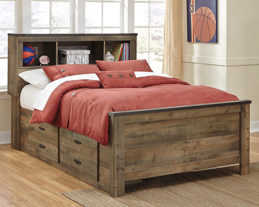Trinell  Bookcase Bed With 2 Sided Storage