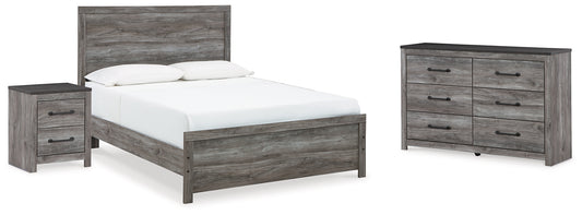 Bronyan  Panel Bed With Dresser And Nightstand