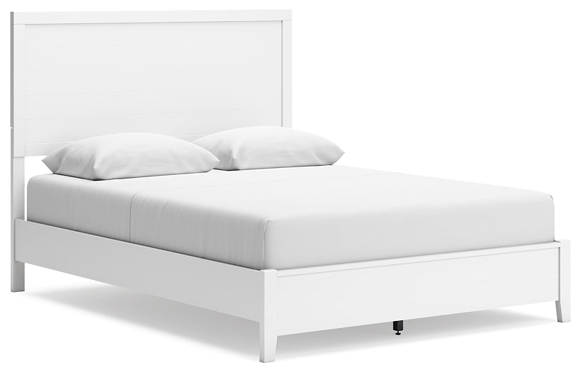 Binterglen  Panel Bed With Mirrored Dresser And Nightstand