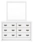 Binterglen  Panel Bed With Mirrored Dresser And Nightstand