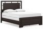 Covetown  Panel Bed With Mirrored Dresser And Nightstand