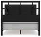 Covetown  Panel Bed With Mirrored Dresser And Nightstand