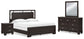 Covetown California  Panel Bed With Mirrored Dresser And Nightstand