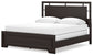 Covetown California  Panel Bed With Mirrored Dresser And Nightstand