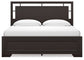 Covetown  Panel Bed With Mirrored Dresser, Chest And 2 Nightstands