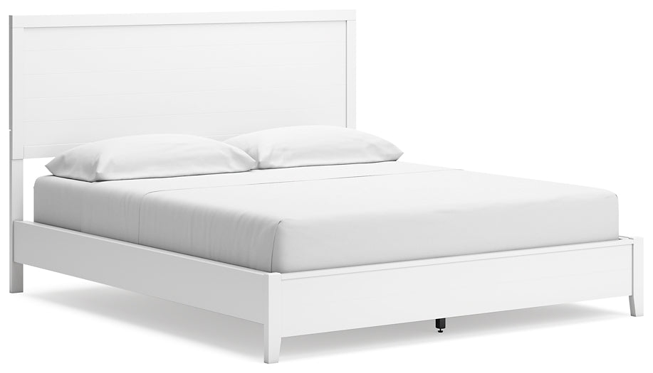 Binterglen California  Panel Bed With Mirrored Dresser And Nightstand