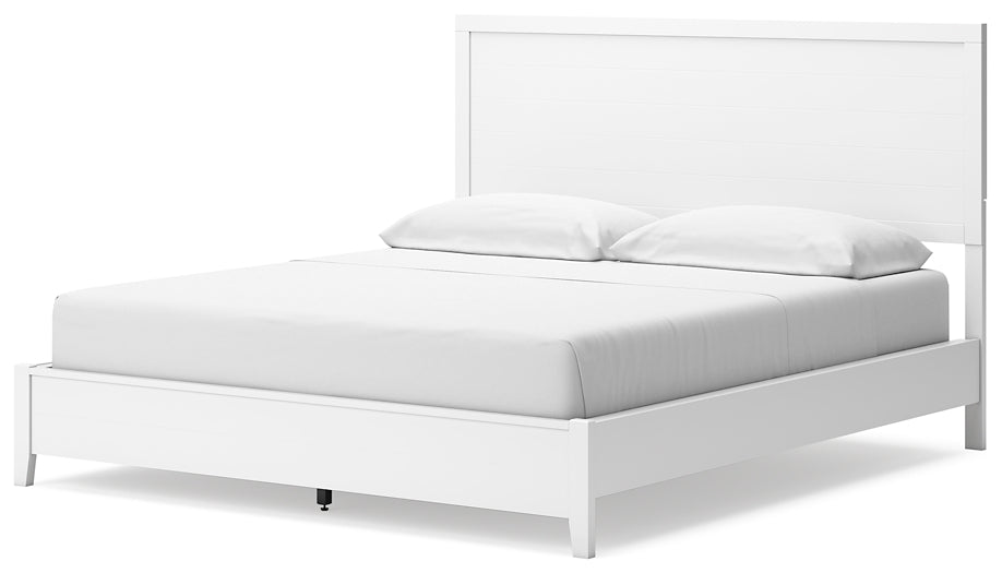 Binterglen California  Panel Bed With Mirrored Dresser And Nightstand