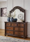 Lavinton  Poster Bed With Mirrored Dresser