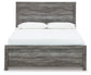 Bronyan  Panel Bed With Mirrored Dresser And Nightstand