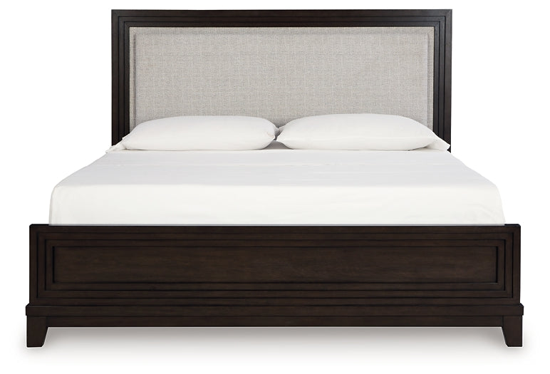 Neymorton  Upholstered Panel Bed With Dresser