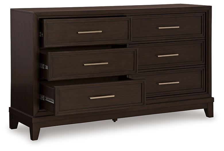 Neymorton  Upholstered Panel Bed With Dresser And 2 Nightstands
