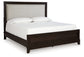 Neymorton  Upholstered Panel Bed With 2 Nightstands