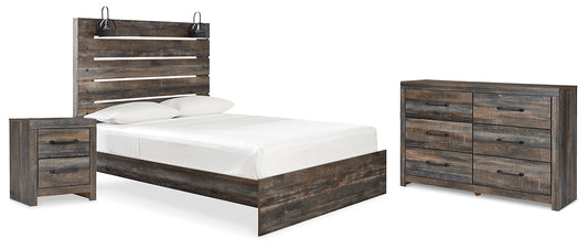 Drystan  Panel Bed With Dresser And Nightstand