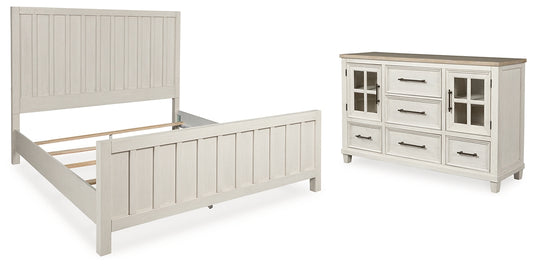 Shaybrock California  Panel Bed With Dresser