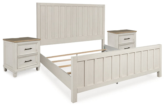 Shaybrock  Panel Bed With 2 Nightstands