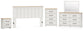 Linnocreek  Panel Headboard With Mirrored Dresser, Chest And Nightstand