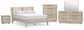 Hasbrick  Panel Bed With Mirrored Dresser, Chest And Nightstand