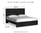 Belachime  Panel Bed With Mirrored Dresser And Chest
