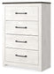 Gerridan  Panel Bed With Mirrored Dresser, Chest And 2 Nightstands
