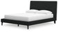 Cadmori  Upholstered Bed With Mirrored Dresser, Chest And 2 Nightstands