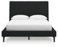 Cadmori  Upholstered Bed With Mirrored Dresser, Chest And 2 Nightstands