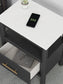 Cadmori  Upholstered Bed With Mirrored Dresser, Chest And 2 Nightstands
