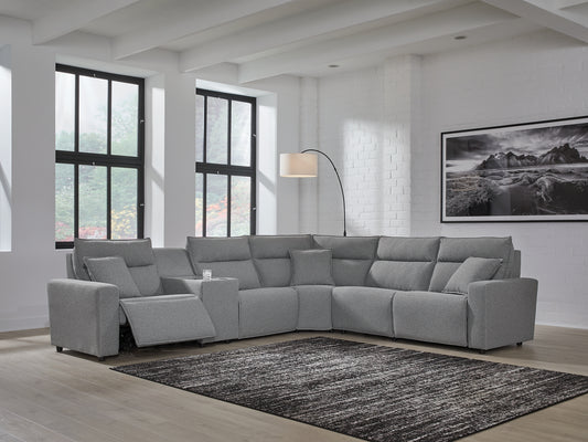 Modmax 6-Piece Reclining Sectional with Storage Console