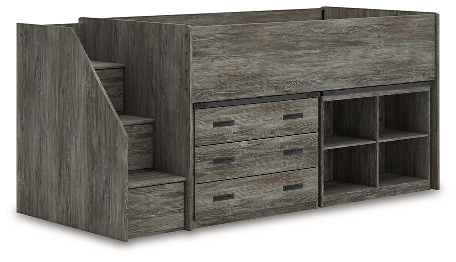Frandern  Loft  Bed With Bookcase And Drawer Storage