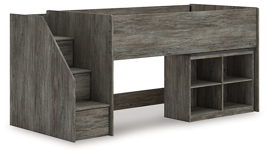 Frandern  Loft  Bed With Bookcase Storage