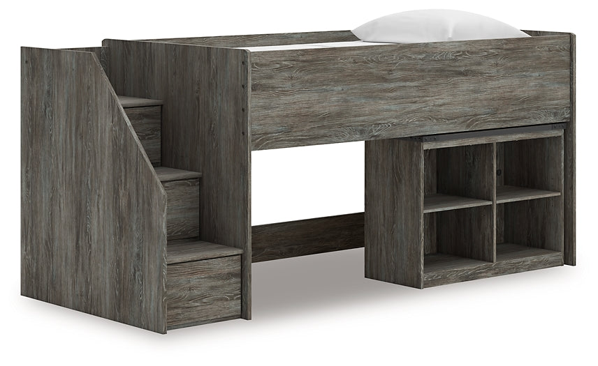 Frandern  Loft  Bed With Bookcase Storage