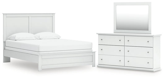 Bostwick Shoals  Panel Bed With Mirrored Dresser