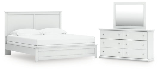 Bostwick Shoals  Panel Bed With Mirrored Dresser