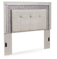 Zyniden  Upholstered Panel Headboard With Mirrored Dresser And Chest