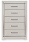 Zyniden  Upholstered Panel Headboard With Mirrored Dresser And Chest