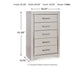 Zyniden  Upholstered Panel Headboard With Mirrored Dresser And Chest