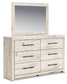Panel Bed With Mirrored Dresser, Chest And Nightstand