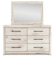 Panel Bed With Mirrored Dresser, Chest And Nightstand