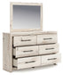 Panel Bed With Mirrored Dresser, Chest And Nightstand