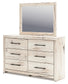 Panel Bed With Mirrored Dresser, Chest And Nightstand