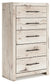 Panel Bed With Mirrored Dresser, Chest And Nightstand