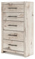 Panel Bed With Mirrored Dresser, Chest And Nightstand